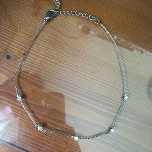 Altar’d State silver diamond stud necklace